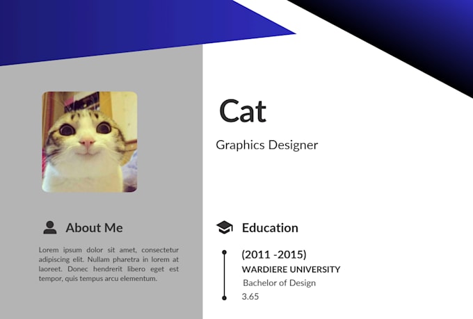 design a professional resume CV template in canva